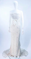 ELIZABETH MASON COUTURE "Vanilla Cloud" Lace Gown