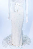 ELIZABETH MASON COUTURE "Vanilla Cloud" Lace Gown