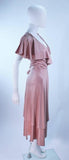ELIZABETH MASON COUTURE Blush Silk Jersey Ruffled Cocktail Dress