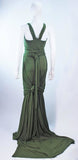 ELIZABETH MASON COUTURE Green Jersey Eco Chic Draped Gown