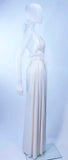 ELIZABETH MASON COUTURE White Silk Jersey Draped Gown