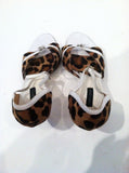 DOLCE & GABBANA Open Toe Leopard Print Heels Size 9