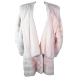 JAMES GALANOS Oversize White Mink Coat