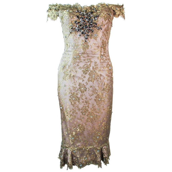 MANDALAY Gold Sequin Beaded Lace Cocktail Dress Size 4 The Paper Bag Princess MANDALAY Gold Sequin Beaded Lace Cocktail Dress Size 4 The Paper Bag Princess