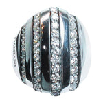 DAMIANI 18 Karat White Gold Diamond Accent Ring Size 7