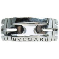 BVLGARI 18 Karat White Gold Ring Size 6 1/2