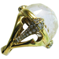 STEPHEN WEBSTER  Diamond Ring 18 Karat White Gold Mother of Pearl Size 7