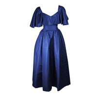 PAULINE TRIGERE 1980s Midnight Blue Ball Gown Size 6