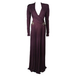 ROBERTO CAVALLI Purple Silk Jersey Gown Size 40