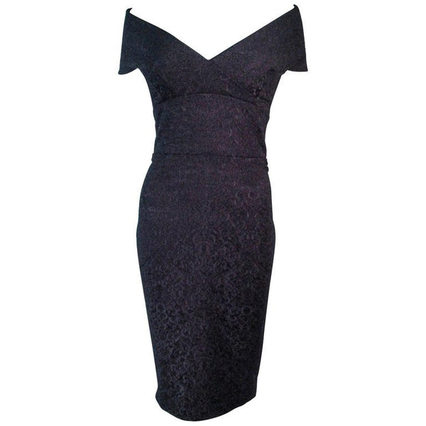 ELIZABETH MASON COUTURE 'MARIA' Black Stretch Lace Cocktail Dress The Paper Bag Princess ELIZABETH MASON COUTURE 'MARIA' Black Stretch Lace Cocktail Dress The Paper Bag Princess