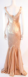 ELIZABETH MASON COUTURE 'Rachel' Made To Measure Silk Lame Gown