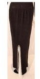 ADOLFO Black Knit Evening Gown with Rhinestone Hemline Details Size 6