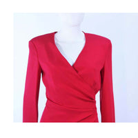 ARMANI Magenta Drape Silk Cocktail Dress Size 8-10. This Armani cocktail dress is composed of a magenta silk with a side draped design. Features a zipper closure. In excellent pre-owned condition, barely worn, if ever.