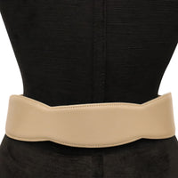Alaia Gray Leather Belt W/ Gold Accents
