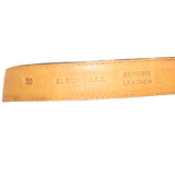 Alberes Black Leather Belt W/ Gold Accents