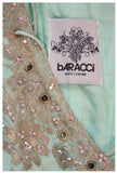 BARACCI HAUTE COUTURE Aqua Lace and Rhinestone Gown