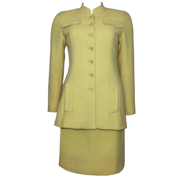 Vintage Chanel Zipper Hardware Bouclé Jacket & Skirt Set – Recess