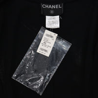 Chanel Black Wool Jacket w/ 4 Pockets & Button Down Skirt 2PC Circa 1990s