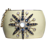 Chanel Cream Bracelet with Rhinestone Jeweled 'CC' Logo and  Star