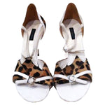 DOLCE & GABBANA Open Toe Leopard Print Heels Size 9