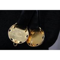 Donna Karan Black Leather Belt W/ 2 Large Gold Balls Closure