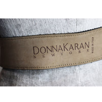 DonnaKaran Black Grosgrain Belt with Braided Trim Circa 1990s