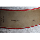 Donna Karan Red Leather w/ Goldtone Buckle Circa 1990s