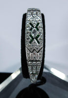 DIAMOND Bracelet with Tsavorite and 18 Karat White Gold