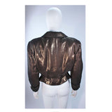 GIORGIO ARMANI Bronze Jacket with Beaded Embroidery Size 44