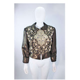 GIORGIO ARMANI Bronze Jacket with Beaded Embroidery Size 44