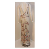 GIORGIO ARMANI Chiffon Floral Print Gown w/ Rhinestones