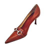 trompet Inspirere Blueprint GUCCI Brown Leather Pointed Toe w/ Buckle Heels Size 7 – The Paper Bag  Princess Vintage