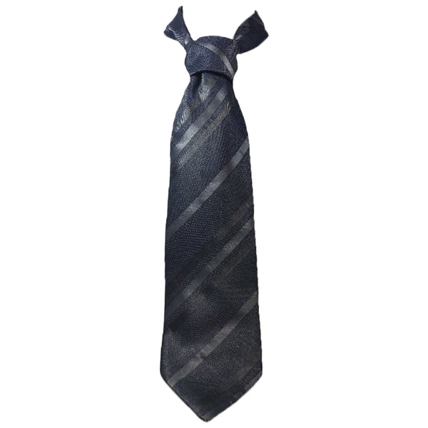 GUCCI Classic Gray Silk Tie with Diagonal Stripes Lines 58 in.