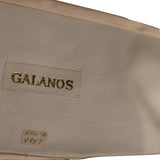 Galanos Ivory Satin Wide Belt W/ Large Rhinestone Buckle