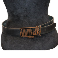 Gaultier Jeans Black Belt W/ Logo Buckle