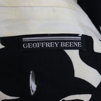 Geoffrey Beene Black & White Floral 2PC Top & Skirt Circa 1960s