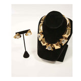 GIVENCHY Gold Tone Necklace with Matching Earrings