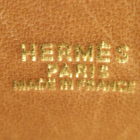 HERMES 1997 Brown Leather Zip Top Handle Bag w/ Lock and Keys