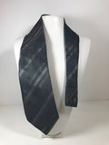 GUCCI Classic Gray Silk Tie with Diagonal Stripes Lines 58 in.