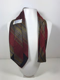 LILLY DACHE Red, Blue, and Yellow Striped Silk Tie 58 in.