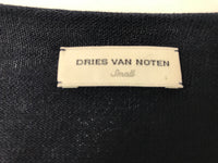DRIES VAN NOTEN Navy Cotton Cardigan Button Down Size Small
