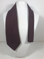 CHANEL Navy and Maroon Striped Neck Tie with Gold Chain Chanel