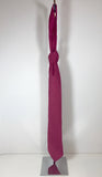 HERMES Dark Pink with Ovals and Line Print Men's Tie 62 in.