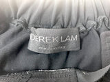 DEREK LAM Viscose and Silk Black Geometric Top Size 0