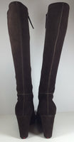 PRADA Sport Brown Suede Knee High Boots w/ Wedge Heels Size 7.5