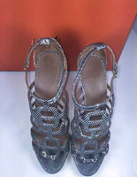 HERMES Lizard Granit Wooden Heels with Box Size 37 1/2