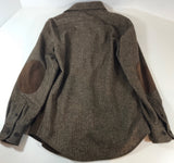 FACONNABLE Brown Suede Tweed Oversized Long Sleeve Size XS