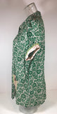 TSUMORI CHISATO Green Blouse w/ Silk Pockets & Trim Size 3
