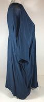 MARNI Viscose Royal Blue Half Sleeve Pocket Mini Dress Size 40