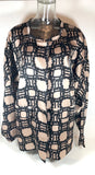 MARNI Cream, Black, and Pink Bow Print Blouse Size US 2-4